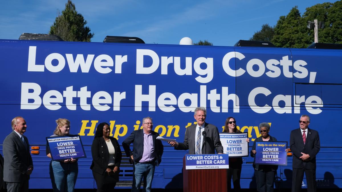 Protect Our Care Bus Tour Pallone