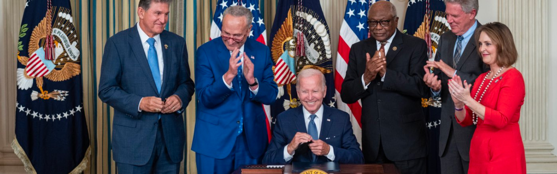 Congressman Pallone joins President Biden for the signing of the Inflation Reduction Act